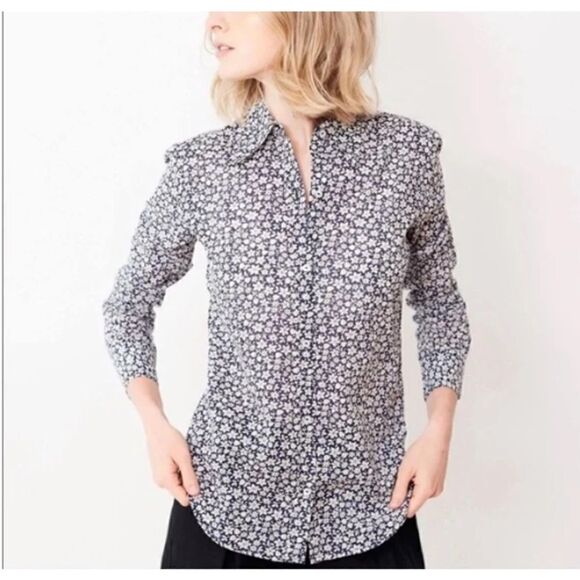 Nili Lotan Floral Kate Shirt XS NWT $275 - Picture 1 of 10
